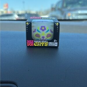 Sugar Skull Cats Squishy Toy - White & Purple